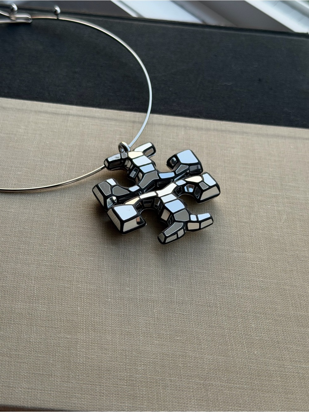 Tory Burch Mosaic T Logo Pendant Necklace